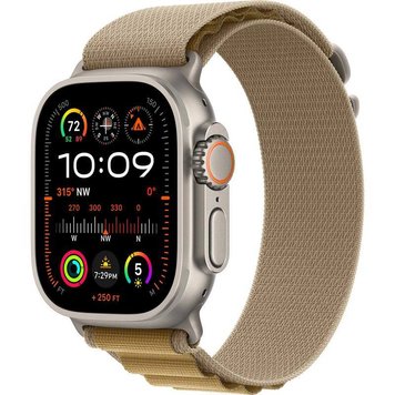 Apple Watch Ultra 2 49mm Natural Titanium Case with Tan Alpine Loop (Small) 2024