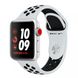 Apple Watch Series 3 Nike+ 38mm GPS+LTE Silver Aluminum Case with Pure Platinum/Black Nike Sport Band (MQL52), Silver, Новый
