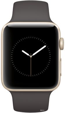 Apple Watch Series 2 42mm Gold Aluminum Case with Cocoa Sport Band (MNPN2)
