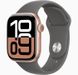 Apple Watch Series 10 GPS, 42mm Rose Gold Aluminum Case with Stone Gray Sport Band (S/M)