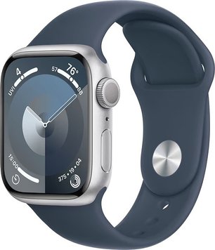 Apple Watch 9 41mm Silver Sport Band (S/M) (MR903)