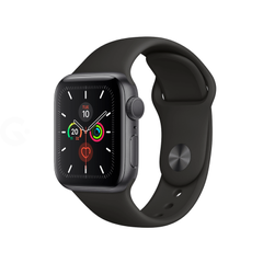 Apple Watch Series 5 GPS 40mm Space Gray Aluminium Case with Black Sport Band (MWV82)