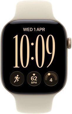 Смарт-годинник Apple Watch Series 12 GPS 42mm Light Gold Aluminum Case with Sand Sport Band S/M (MJED4)