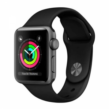 Apple Watch Series 3 38mm GPS Space Gray Aluminum Case with Black Sport Band (MTF02)