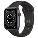 Apple Watch Series 6 GPS 40mm Space Gray Aluminium Case with Black Sport Band (MG133)