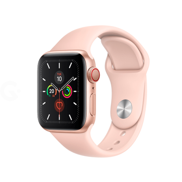 Apple Watch Series 5 40mm Gold GPS + Cellular Aluminium Case with Pink Sport Band (MWWP2)