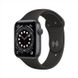 Apple Watch Series 6 44mm Space Gray Aluminum Case with Black Sport Band (M00H3) б/у