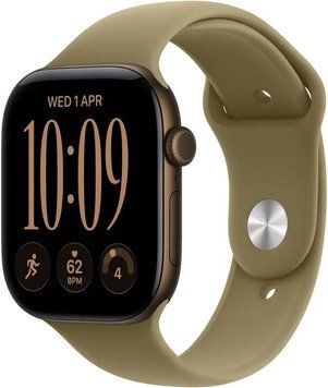 Смарт-годинник Apple Watch Series 12 GPS 42mm Dark Bronze Aluminum Case with Olive Sport Band S/M (MJEF4)