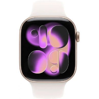 Apple Watch Series 11 GPS, 42mm Rose Gold Aluminum Case with Light Blush Sport Band (S/M) (MEU04)