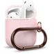 Чехол Silicone Case Slim with Carbine for AirPods 2 (Pink Sand)