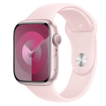 Apple Apple Watch Series 9 GPS 45mm Pink Aluminum Case w. Light Pink S. Band - S/M (MR9G3)