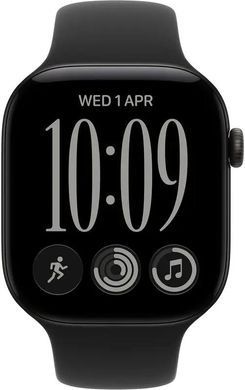 Смарт-годинник Apple Watch Series 12 GPS 42mm Black Aluminum Case with Black Sport Band S/M (MJEA4)