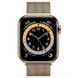 Apple Watch Series 6 GPS + Cellular 44mm Gold Stainless Steel Case w. Gold Milanese L. (M07P3)