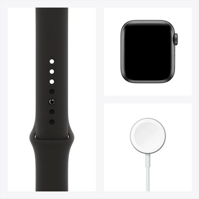 Б/У Apple Watch Series SE GPS 44mm Space Gray Aluminium with Black Sport Band (MYDT2)
