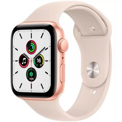 Apple Watch SE GPS + Cellular 44mm Gold Aluminum Case with Starlight Sport Band (MKRP3)
