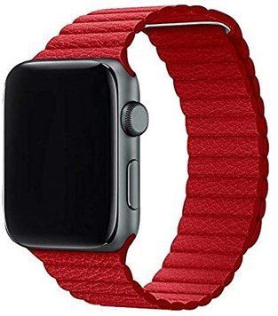 Ремінець Apple Watch 38/40mm Leather Loop&nbsp;1:1 Original (Red)