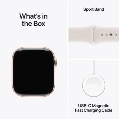 Apple Watch Series 11 GPS, 46mm Rose Gold Aluminum Case with Light Blush Sport Band (M/L) (MEV74)