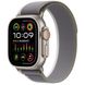 Apple Watch Ultra 2 GPS + Cellular 49mm Titanium Case with Green/Gray Trail Loop - S/M (MRF33)