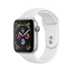 Apple Watch Series 4 GPS 44mm Silver Aluminum Case with White Sport Band (MU6A2)