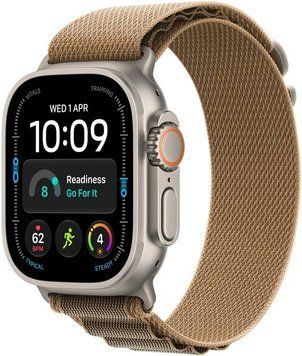 Смарт-годинник Apple Watch Ultra 4 Natural Titanium Case with Desert Alpine Loop - Large (MJAG4)