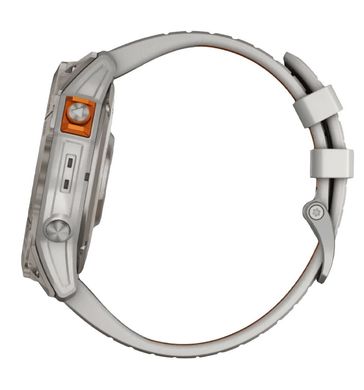 Garmin Fenix 7X Pro Sapphire Solar Titanium w. Fog Gray/Ember O. Band (010-02778-14/15/64)