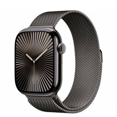 Apple Watch Series 10 GPS + LTE, 42mm Slate Titanium Case with Slate Milanese Loop