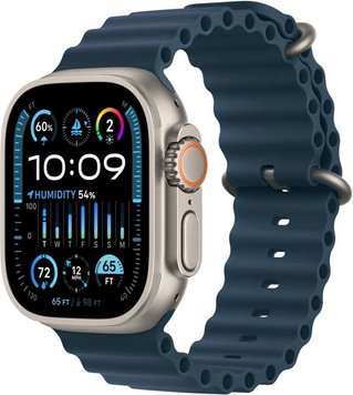 Apple Watch Ultra 2 49mm Titanium Case with Blue Ocean Band (MREG3)