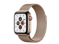 Apple Watch Series 5 GPS + Cellular 40mm Gold Stainless Steel Case with Gold Milanese Loop (MWWV2)