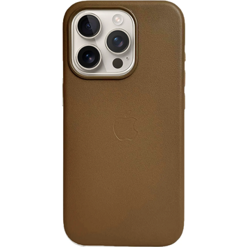 Apple Leather Case for iPhone 15 Pro Max (Taupe) HQ