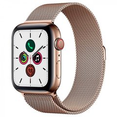 Apple Watch Series 5 GPS + Cellular 44mm Gold Stainless Steel Case with Gold Milanese Loop (MWW62)