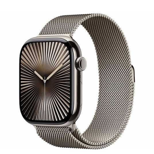 Apple Watch Series 10 GPS + LTE, 46mm Natural Titanium Case with