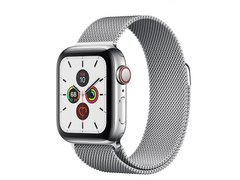 Apple Watch Series 5 GPS + Cellular 40mm Stainless Steel Case with Milanese Loop (MWWT2)