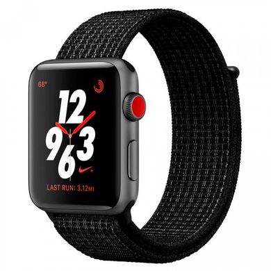 Apple Watch Series 3 Nike+ 42mm GPS+LTE Space Gray Aluminum Case with Black/Pure Platinum Nike Sport Loop (MQLF2), Space Gray, Новий