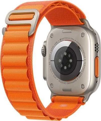 Apple Watch Ultra 49mm Titanium Case with Orange Alpine Loop Small (MNHH3)