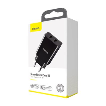 Адаптер BASEUS Speed Mini Dual U Charger 2USB, 2A