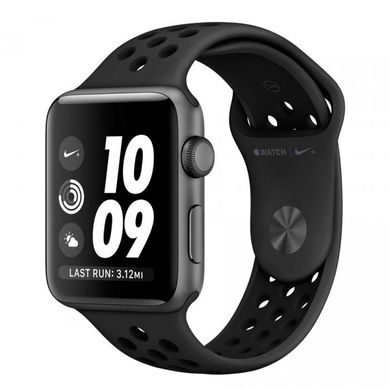Apple Watch Series 3 Nike+ 38mm GPS Space Gray Aluminum Case with Anthracite/Black Nike Sport Band (MQKY2), Space Gray, Новий