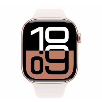 Apple Watch Series 10 GPS, 42mm Rose Gold Aluminum Case with Light Blush Sport Band (S/M)