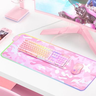 Ігрова поверхня ONIKUMA Gaming Mouse Pad RGB G5 (Pink)