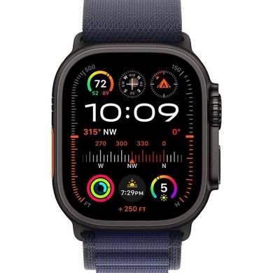 Apple Watch Ultra 2 49mm Black Titanium Case with Navy Alpine Loop (Small) 2024