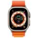 Apple Watch Ultra 49mm Titanium Case with Orange Alpine Loop Medium (MQFL3)