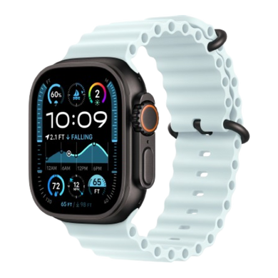 Apple Watch Ultra 2 49mm Black Titanium Case with Ice Blue Ocean Band (MYTC3) 2024