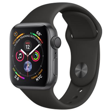 Б/У Apple Watch Series 4 40mm Space Gray Aluminum Case with Black Sport Band (MU662)