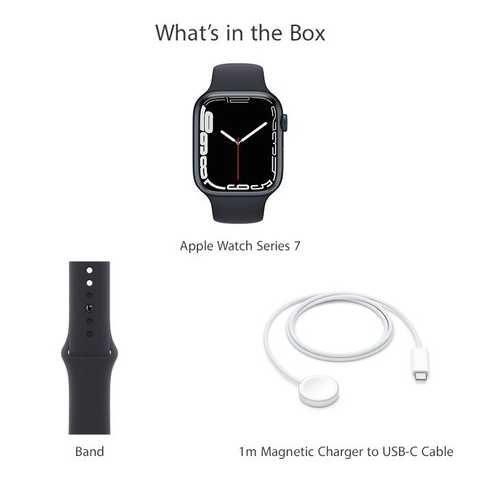 Apple Watch Series 7 41mm GPS Midnight Aluminum Case With Midnight