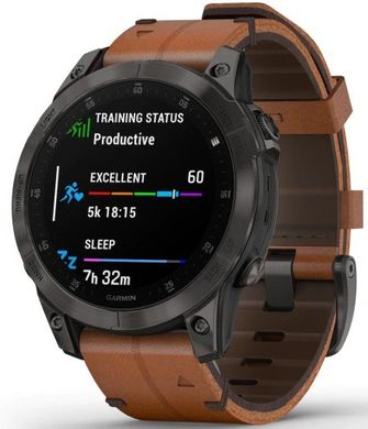 Garmin Epix (Gen 2) Sapphire - B. Titanium w. Chestnut L. Band (010-02582-30)