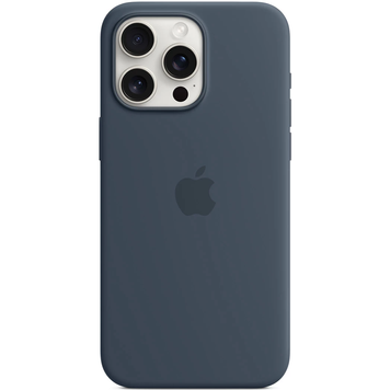 Apple Silicone Case iPhone 15 Pro Max (Storm Blue) HQ