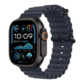 Apple Watch Ultra 2 49mm Black Titanium Case with Navy Ocean Band (MYTC3) 2024