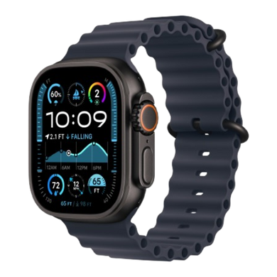 Apple Watch Ultra 2 49mm Black Titanium Case with Navy Ocean Band (MYTC3) 2024