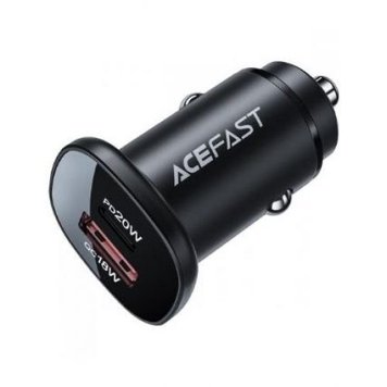 АЗП Acefast "B1 Mini" 38W (Type-C + USB) (Black)