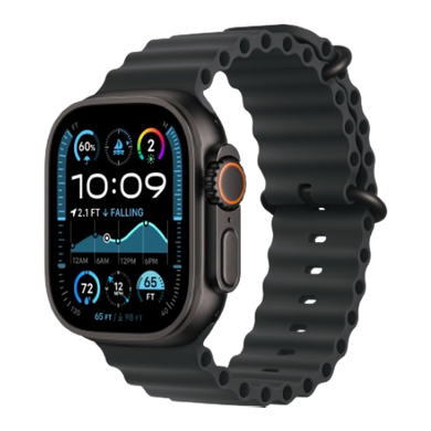 Apple Watch Ultra 2 49mm Black Titanium Case with Black Ocean Band (MYTC3) 2024