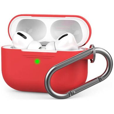 Чeхол Silicone Case with Carbine для AirPods Pro (Red)
